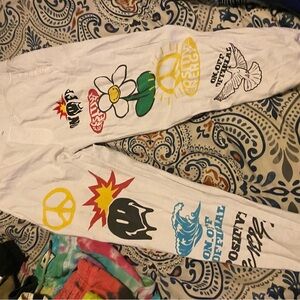 Graphic Print White Onesie